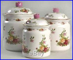 Royal Albert OLD COUNTRY ROSES 3 Piece Canister Set 6697642