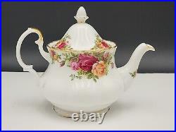 Royal Albert OLD COUNTRY ROSES 5 1/5 Small 2C Teapot Sugar, Creamer, cup, sauce