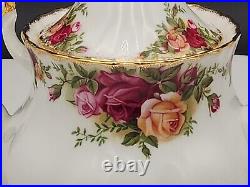 Royal Albert OLD COUNTRY ROSES 5 1/5 Small 2C Teapot Sugar, Creamer, cup, sauce