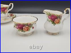 Royal Albert OLD COUNTRY ROSES 5 1/5 Small 2C Teapot Sugar, Creamer, cup, sauce