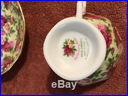 Royal Albert OLD COUNTRY ROSES CHINTZ COLLECTION TEAPOT With CUP AND SAUCERS