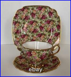 Royal Albert OLD COUNTRY ROSES CHINTZ Collection Trio 7.75 PLATE, CUP & SAUCER