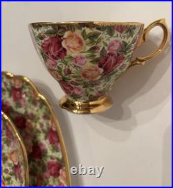 Royal Albert OLD COUNTRY ROSES CHINTZ Collection Trio 7.75 PLATE, CUP & SAUCER