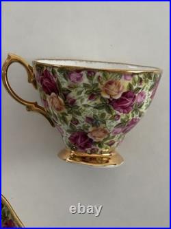Royal Albert OLD COUNTRY ROSES CHINTZ Collection Trio 7.75 PLATE, CUP & SAUCER