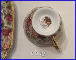 Royal Albert OLD COUNTRY ROSES CHINTZ Collection Trio 7.75 PLATE, CUP & SAUCER