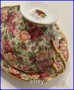 Royal Albert OLD COUNTRY ROSES CHINTZ Collection Trio 7.75 PLATE, CUP & SAUCER