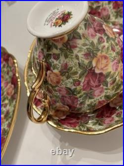 Royal Albert OLD COUNTRY ROSES CHINTZ Collection Trio 7.75 PLATE, CUP & SAUCER