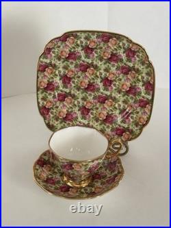 Royal Albert OLD COUNTRY ROSES CHINTZ Collection Trio 7.75 PLATE, CUP & SAUCER