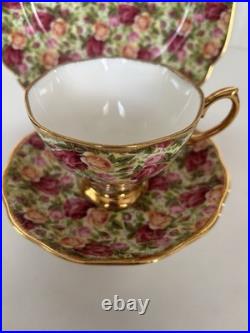 Royal Albert OLD COUNTRY ROSES CHINTZ Collection Trio 7.75 PLATE, CUP & SAUCER