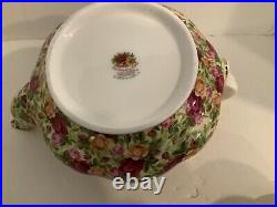 Royal Albert OLD COUNTRY ROSES CHINTZ Teapot & 4 Cups & Saucers