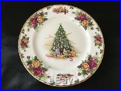 Royal Albert OLD COUNTRY ROSES CHRISTMAS MAGIC 4 SALAD PLATES MADE IN ENGLAND#2