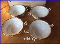 Royal Albert OLD COUNTRY ROSES CREAM SOUP CUPS and SAUCERS ENGLAND