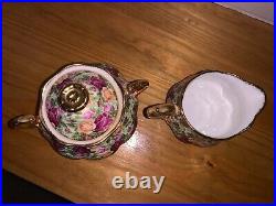 Royal Albert OLD COUNTRY ROSES Chintz Creamer & Sugar Set Excellent Condition