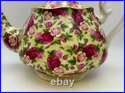 Royal Albert OLD COUNTRY ROSES Chintz Teapot with Lid