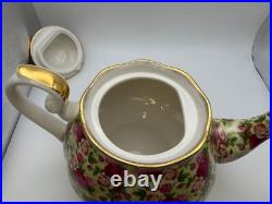 Royal Albert OLD COUNTRY ROSES Chintz Teapot with Lid