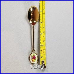 Royal Albert OLD COUNTRY ROSES Gold Plated Sugar/ Demi Spoon Set of 5