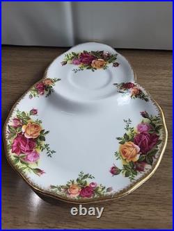 Royal Albert OLD COUNTRY ROSES Luncheon Snack Plate with Tea/Coffee Cup SET 2