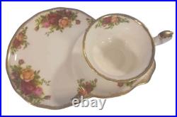 Royal Albert OLD COUNTRY ROSES Luncheon Snack Plate with Tea/Coffee Cup SET 2 Royal Albert OLD COUNTRY ROSES Luncheon Snack Plate with Tea/Coffee Cup SET 2