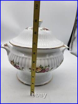Royal Albert OLD COUNTRY ROSES Porcelain SOUP VEGETABLE Tureen WithLid 9.5 Tall