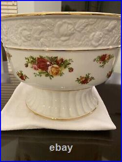 Royal Albert OLD COUNTRY ROSES Sculpted Punch Bowl/Centerpiece Bowl