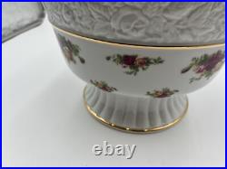 Royal Albert OLD COUNTRY ROSES Sculpted Punch Bowl/Centerpiece Bowl