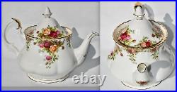 Royal Albert OLD COUNTRY ROSES Tea Set for 6 Teapot/3 Tier Cake/Sugar/Milk/Duos