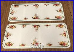 Royal Albert OLD COUNTRY ROSES Tempered Glass Cutting Boards (Set of 2) 21 x 9