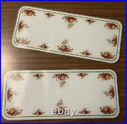 Royal Albert OLD COUNTRY ROSES Tempered Glass Cutting Boards (Set of 2) 21 x 9