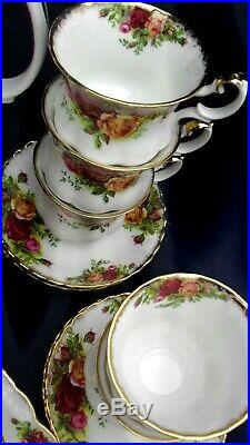 Royal Albert OLD COUNTRY ROSES coffee set for 10 including coffee pot England