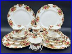 Royal Albert Old Country Rose 5 Piece Place Setting x 4 England 20 Pieces