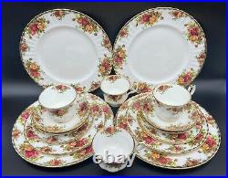 Royal Albert Old Country Rose 5 Piece Place Setting x 4 England 20 Pieces