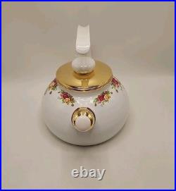 Royal Albert Old Country Rose 6 Inch Metal Kettle-Mint Condition