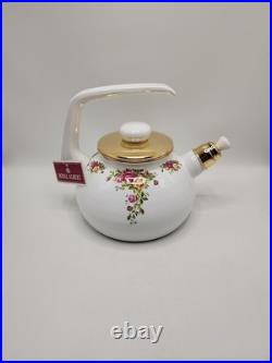Royal Albert Old Country Rose 6 Inch Metal Kettle-Mint Condition