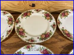 Royal Albert Old Country Rose 8 Luncheon Dessert Plates 1962 Date New