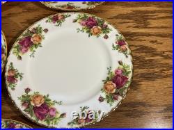Royal Albert Old Country Rose 8 Luncheon Dessert Plates 1962 Date New