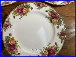 Royal Albert Old Country Rose 8 Luncheon Dessert Plates 1962 Date New