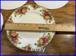 Royal Albert Old Country Rose 8 Luncheon Dessert Plates 1962 Date New