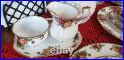 Royal Albert Old Country Rose 8 Place Settings With Tea Set
