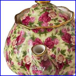 Royal Albert Old Country Rose Chintz Pattern England Teapot, 2002