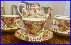 Royal Albert Old Country Rose Chintz Tea Set 4 Extra Large Teapot (8 cups)