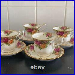 Royal Albert Old Country Rose Cup Saucer 4 Set