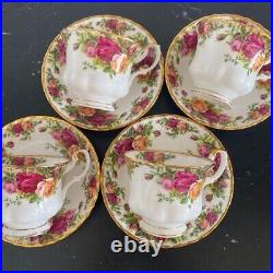 Royal Albert Old Country Rose Cup Saucer 4 Set