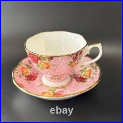 Royal Albert Old Country Rose Dusky Pink Lace Cup & Saucer