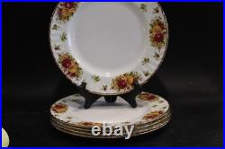 Royal Albert Old Country Rose Holiday 5 Dinner Plates 10 3/8