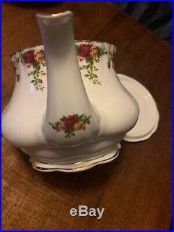 Royal Albert Old Country Rose Large 6 Cup Teapot With Trivet Bone China England