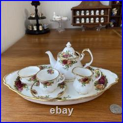 Royal Albert Old Country Rose Miniature Tea Set From Japan
