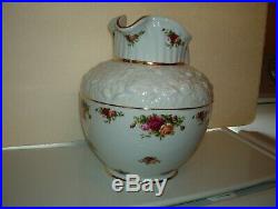 Royal Albert Old Country Rose Rare Large Sculpted Pitcher