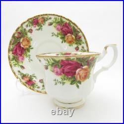 Royal Albert Old Country Rose Tea Cup Saucer 5-Piece Set Gold Colored Flower Uk Royal Albert Old Country Rose Tea Cup Saucer 5-Piece Set Gold Colored Flower Uk