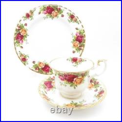 Royal Albert Old Country Rose Tea Cup Saucer Medium Plate 2 Piece Set Dessert Ca