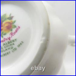 Royal Albert Old Country Rose Tea Cup Saucer Medium Plate 2 Piece Set Dessert Ca